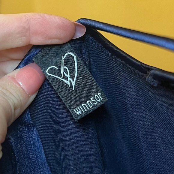 Windsor Floor Length Silk Gown w/ Underwire and Cutouts - Picture 5 of 6